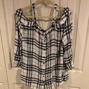 Lane Bryant Cold Shoulder Flannel